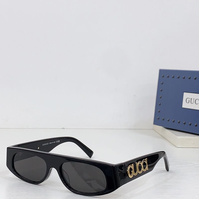 ✨タグ付✨archive GUCCI oval sunglasses y2k Óculos de Sol Gucci GG1771S 001 - Preto Brilhante 51 - Óculos de