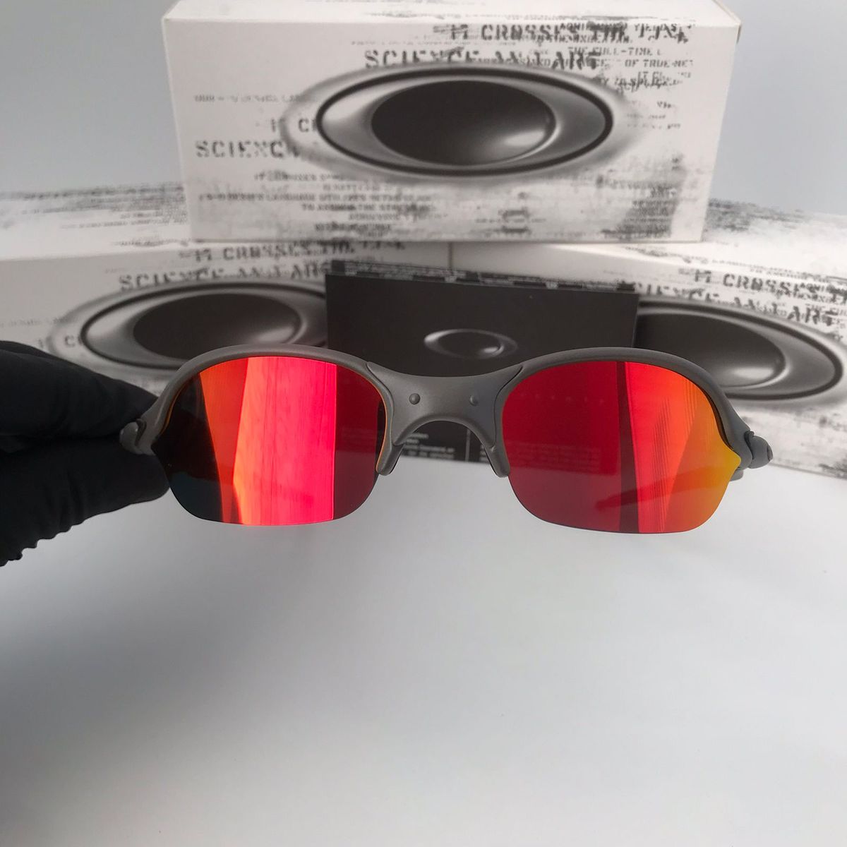 Oculos de Sol Oakley Xmetal Romeo 2 Ruby Pinada Lentes Polarizadas ...