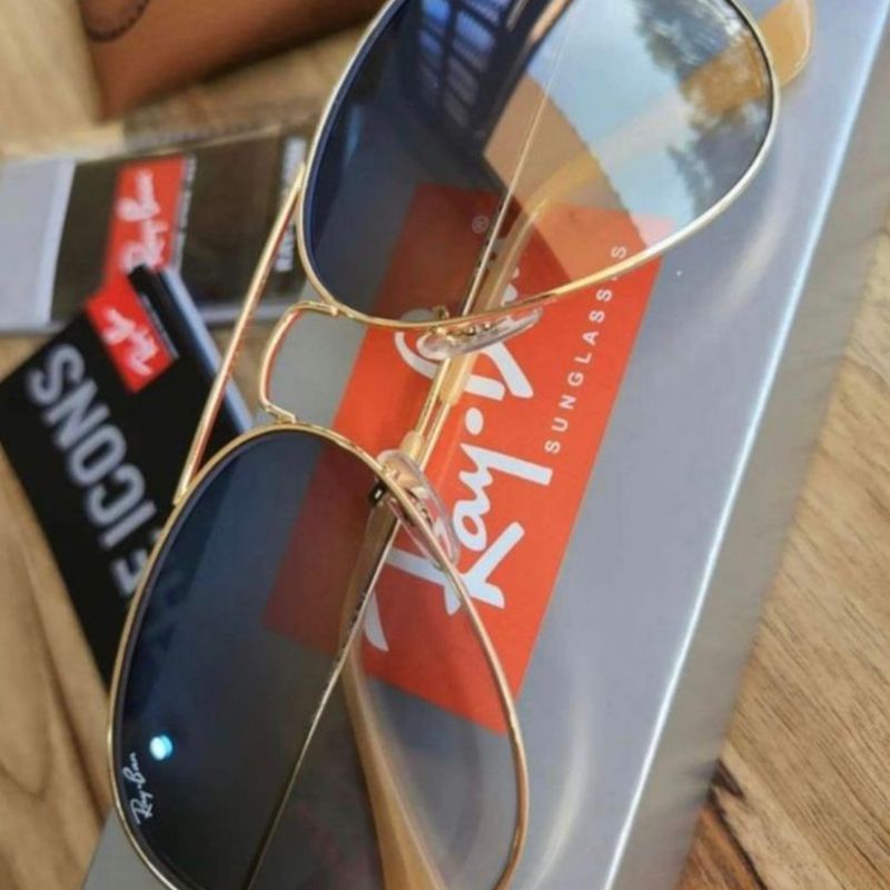 Óculos de Sol Ray Ban Aviador Azul Degrade