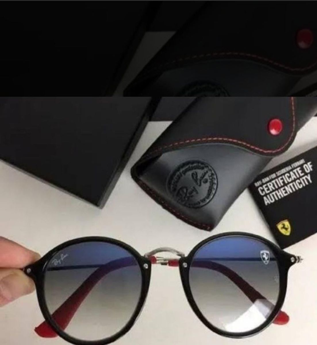 Óculos de Sol Ray Ban Ferrari Degrade Redondo Rb2447descrição | Óculos ...