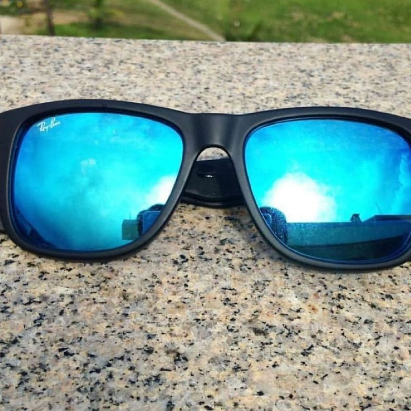 Óculos De Sol Masculino Cinza Azul Cobra D'água - Polarizado