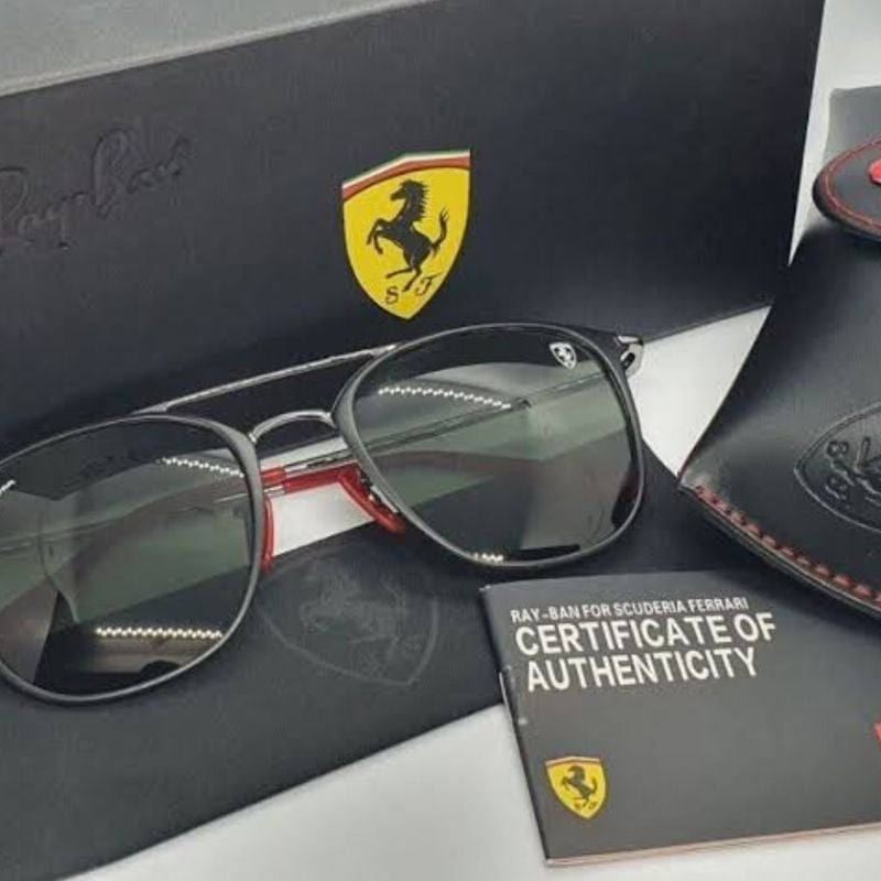 Oculos de Sol Ray Ban Rb3601 M Preto Scuderia Ferrari Ray Ban Nunca Usado 104500118 enjoei