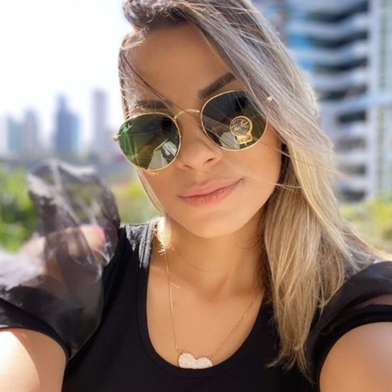 Óculos de Sol Ray Ban Round 3447 Verde Escuro G-15 Óculos Feminino Ray  Ban Nunca Usado 92466491 enjoei