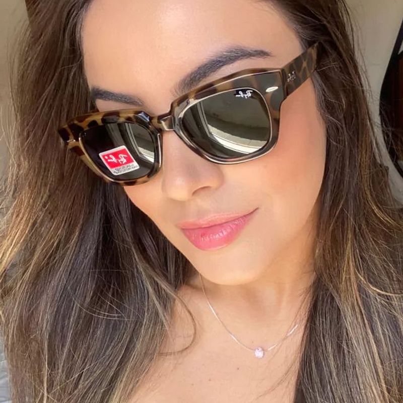 Oculos de Sol Ray Ban State Street Onca e Lentes de Cristal Verde Unissex Novo Oculos Feminino Ray Ban Nunca Usado 107891007 enjoei