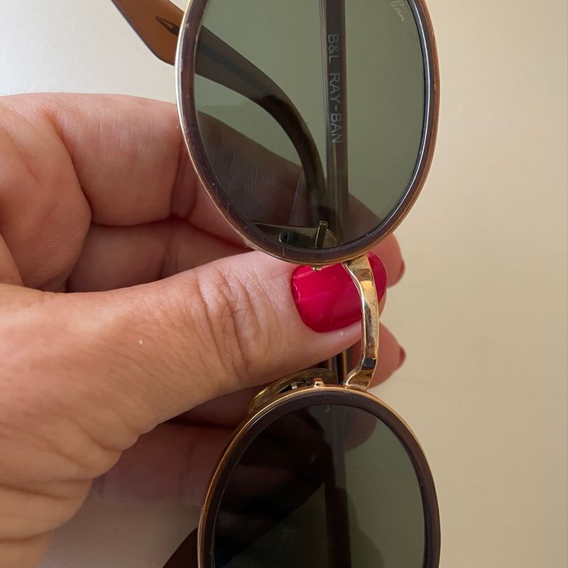 Óculos de Sol Ray-Ban Vintage, B&Amp;L, Modelo W2814, Ouro Marrom