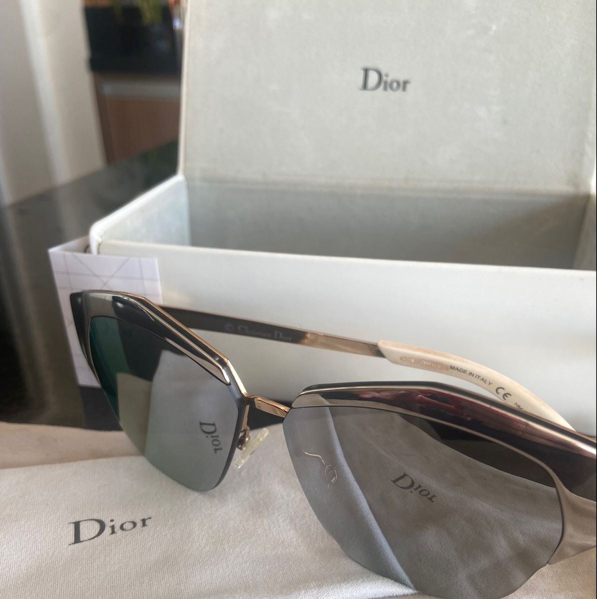 Christian dior hot sale mirrored sunglasses