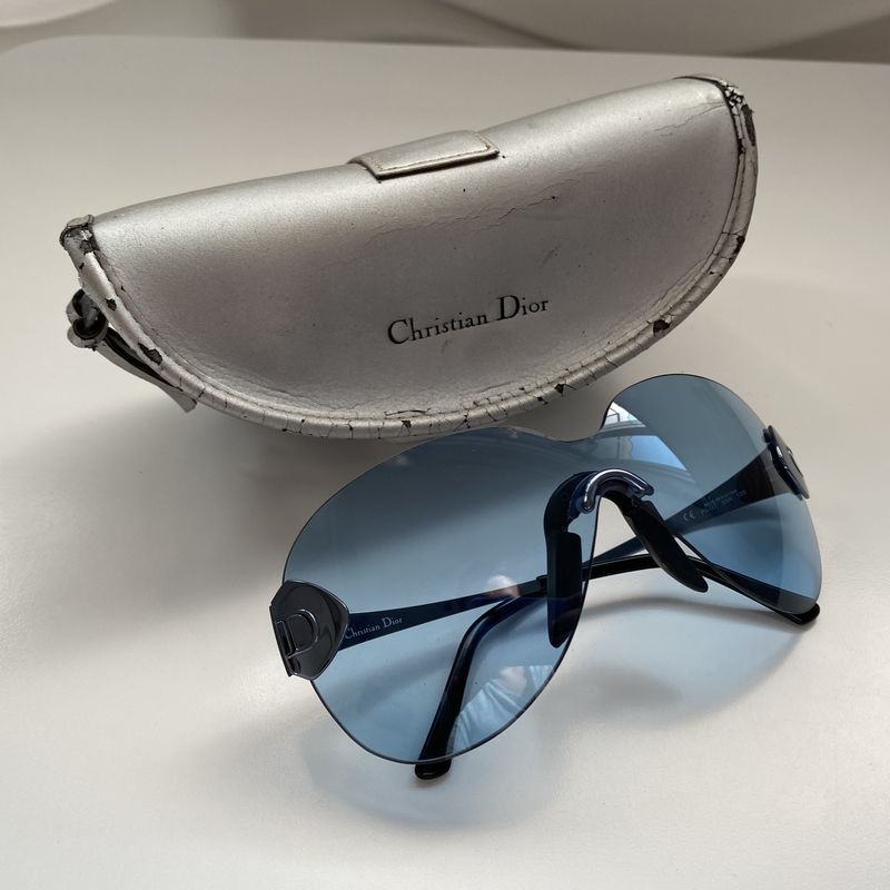 Óculos Dior Original Vintage Anos 2000 Azul Raro Y2k | Óculos