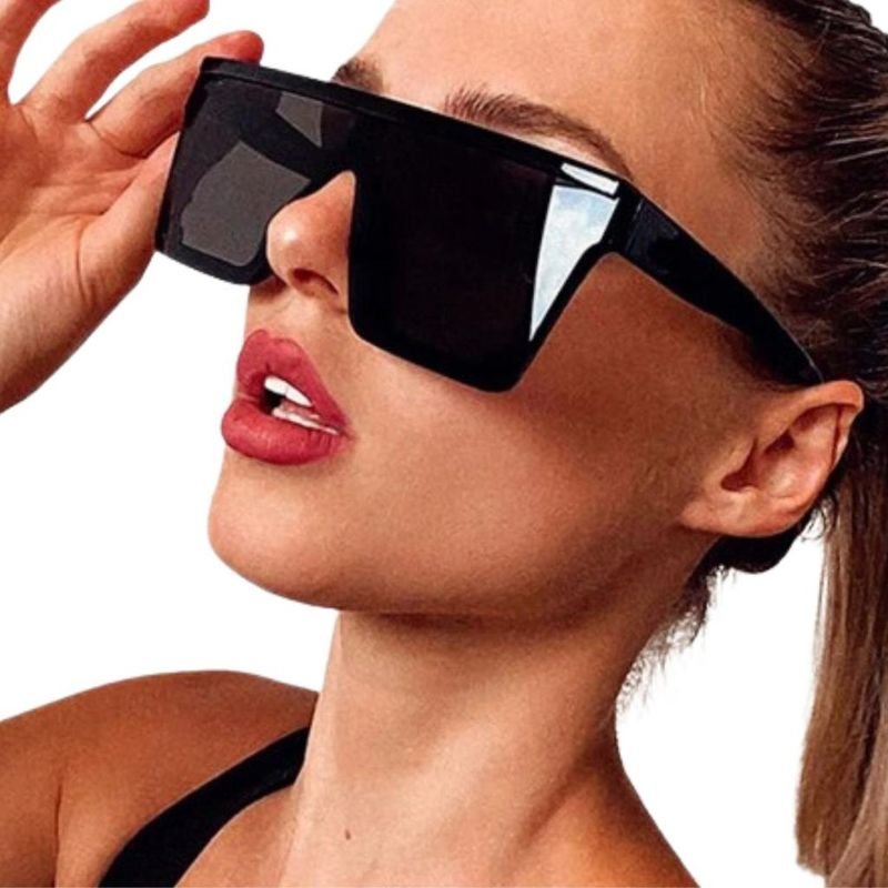 Oversized Sunglasses Mulheres De Luxo Grandes Óculos Quadrados