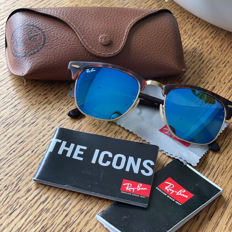 Ray ban clubmaster outlet azul