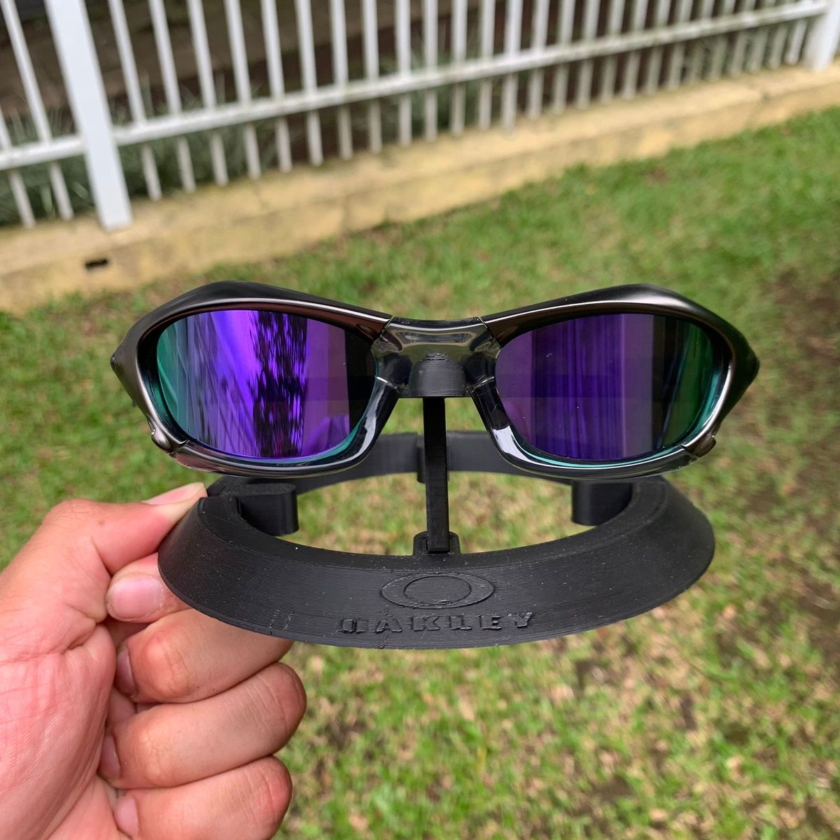 Oculos Lupa Oakley Splice Purple Iridium Original | Óculos Masculino ...