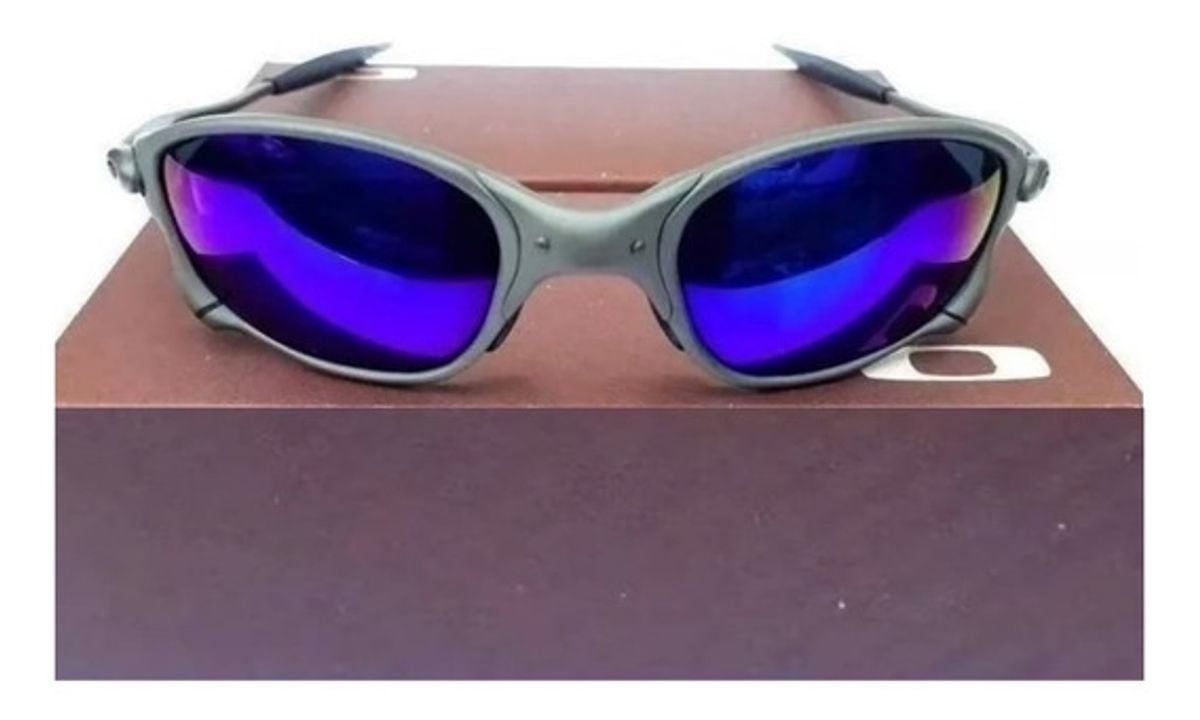 Oculos Oakley Double X Juliet Xmetal Mandrak Vilao 24k Ruby Azul Escuro ...