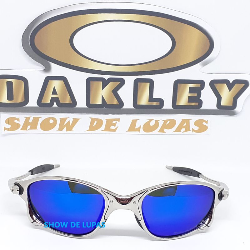 Óculos Oakley Juliet Doublexx cromado azul ⋆ Sanfer Acessórios