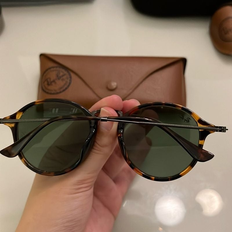 Round Fleck Rb2447f RB 2447F 901/Black/Green Lens/49-21-145