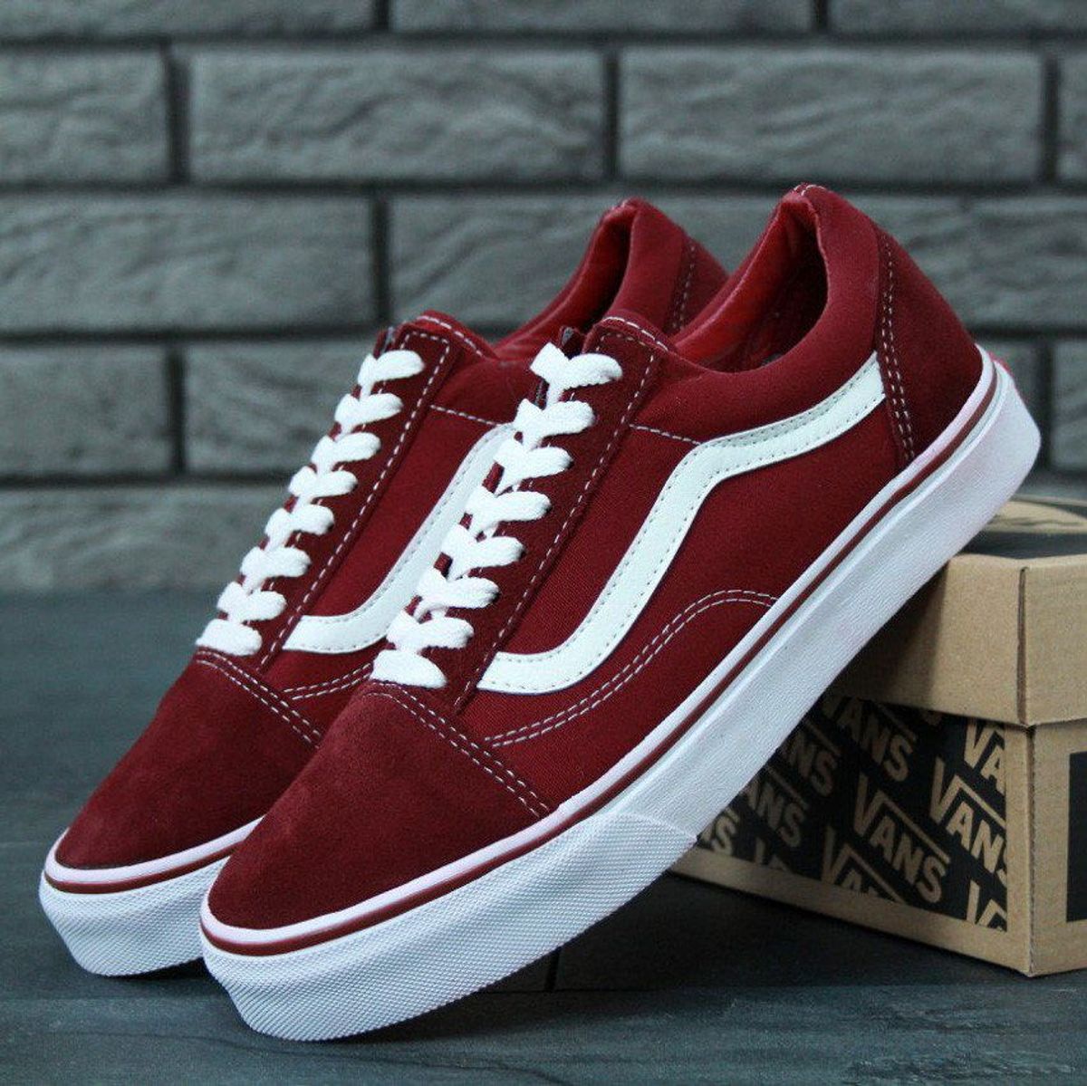 tenis vans bordô