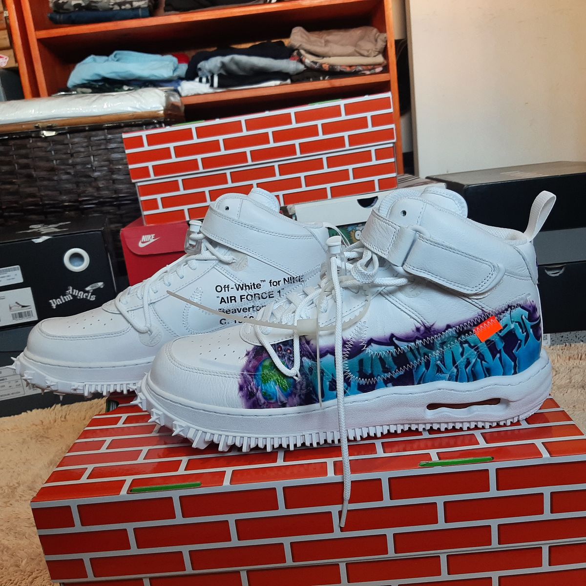Off-White x Nike Air Force 1 Mid White - Droper