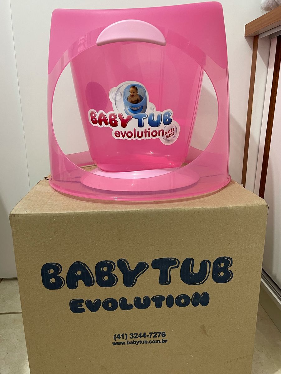 Ofurô Baby Tub Evolution Rosa Item Infantil Baby Tub Usado 52673225