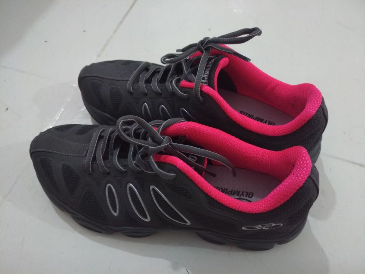 tenis olympikus feminino cinza e rosa