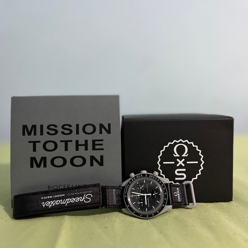 Omega X Swatch Speedmaster Mission To The Moon | Relógio Masculino