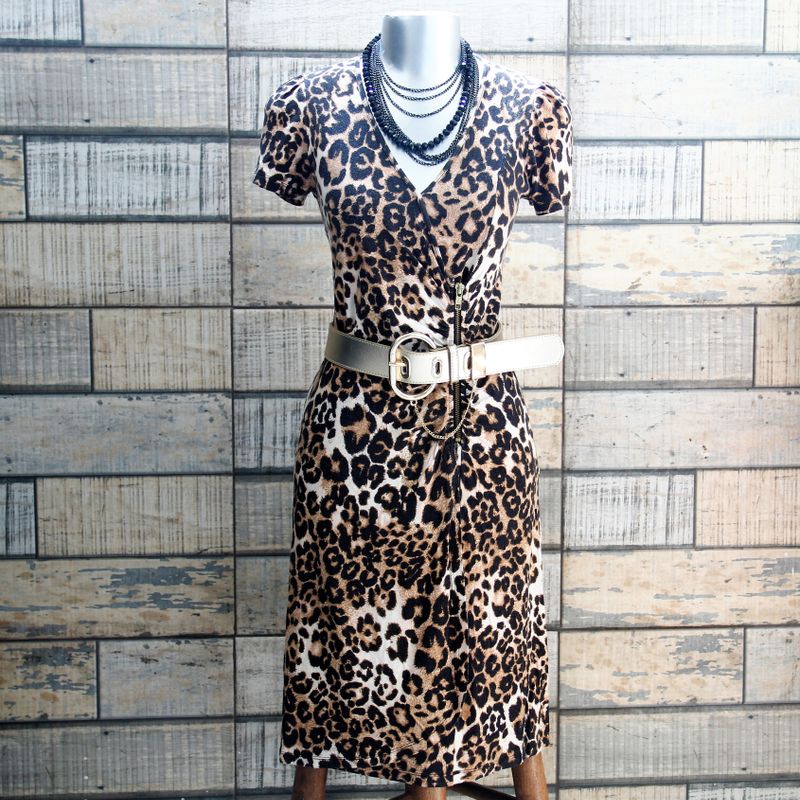 Vestido estampa best sale animal print