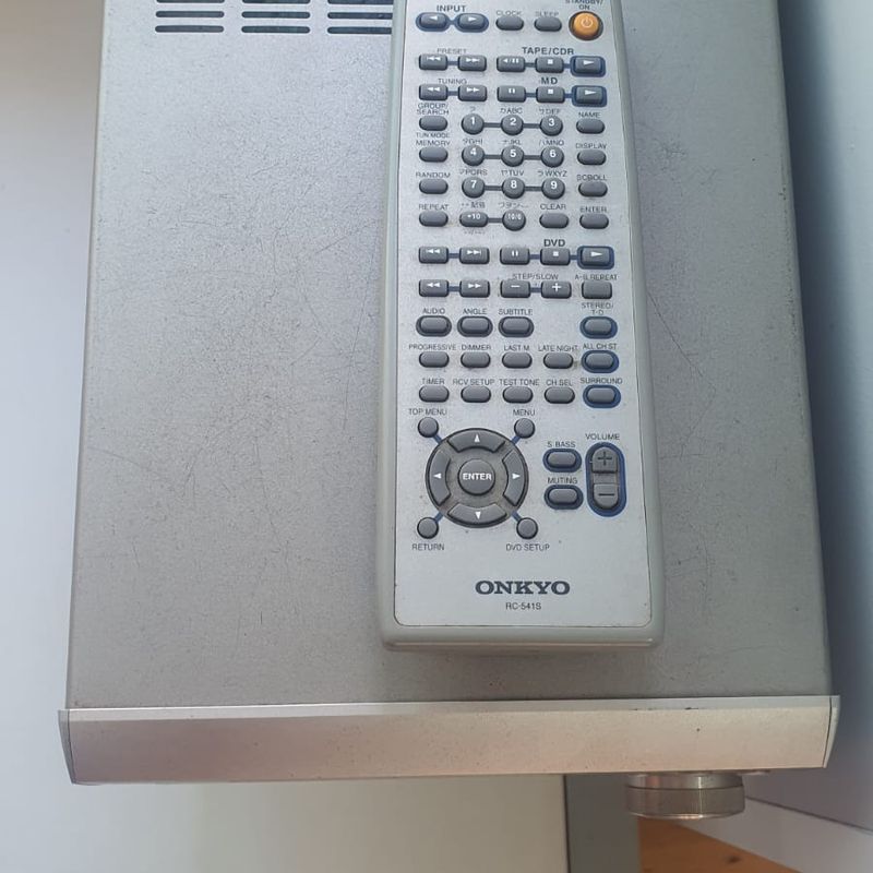 Onkyo Dvd/Md Tuner Amplifier + 2 Caixas de Som Original do Japão