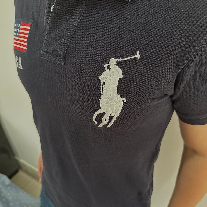 め*ー様 00s Polo Ralph Lauren Big Pony USA国 Camisa Polo Ralph Lauren Laranja big pony Kids