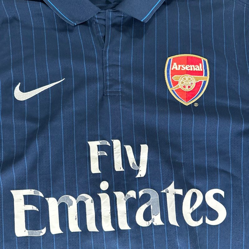 Nike Arsenal ネイビー ストライプシャツ Original! 3ª Camisa do Arsenal Nike/ Emirates | Adidas Usado