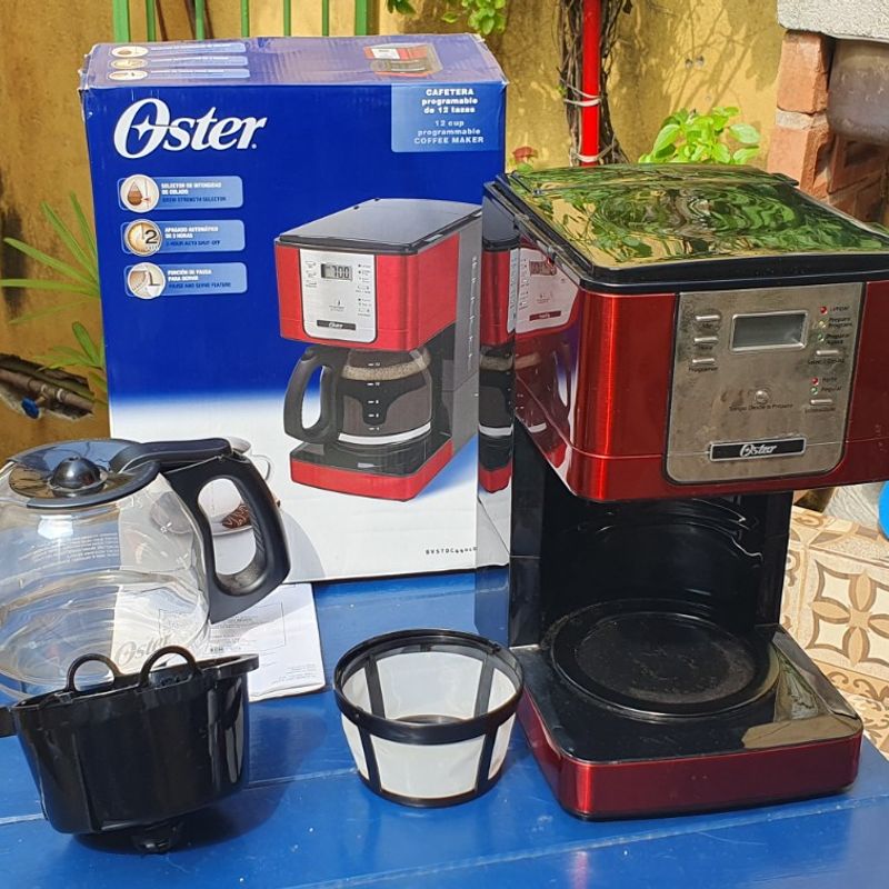 Cafeteira Elétrica Programável Vermelha 12 Xícaras – Oster