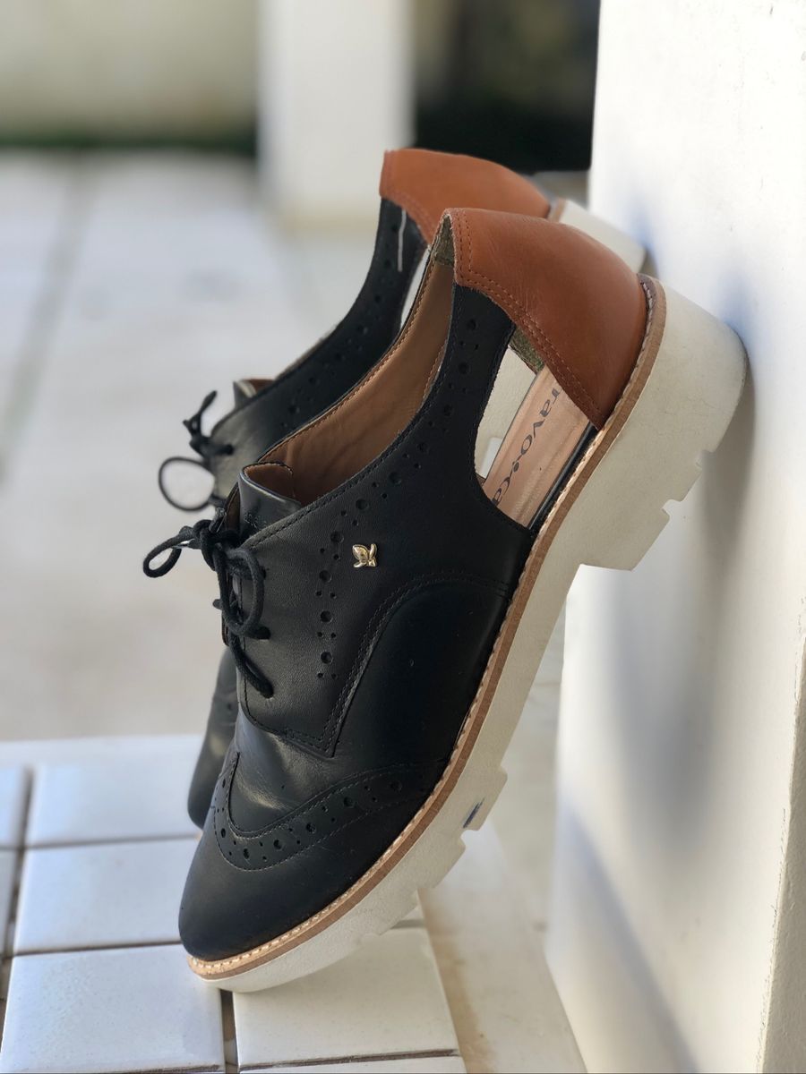 oxford chiquetoso - sapatos cravo e canela