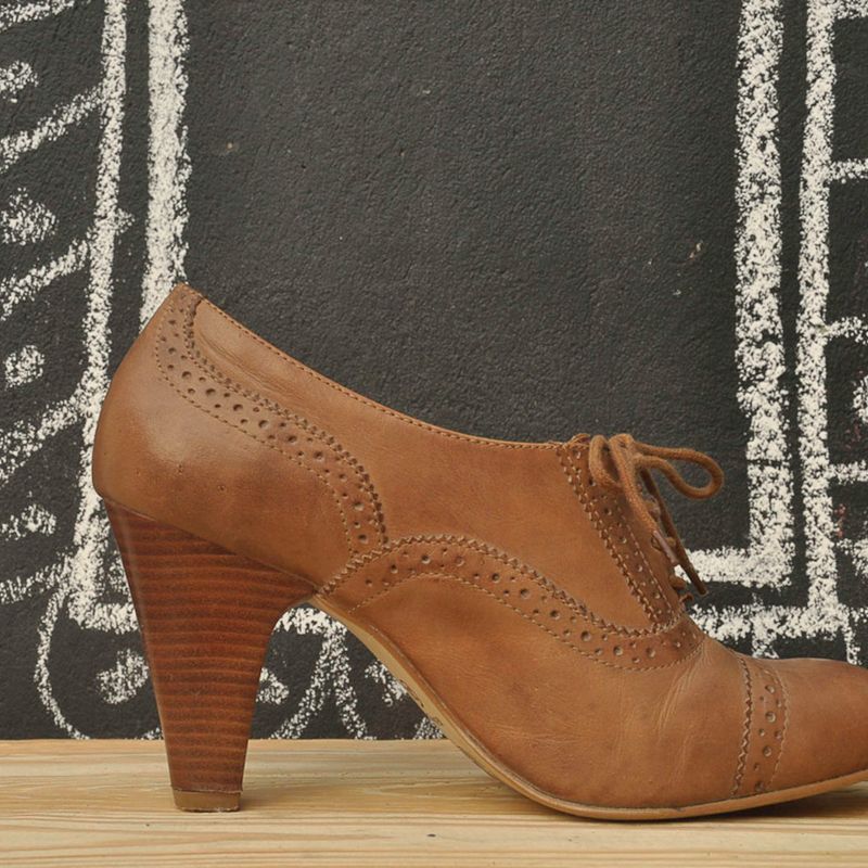 Oxford feminino sale bottero caramelo