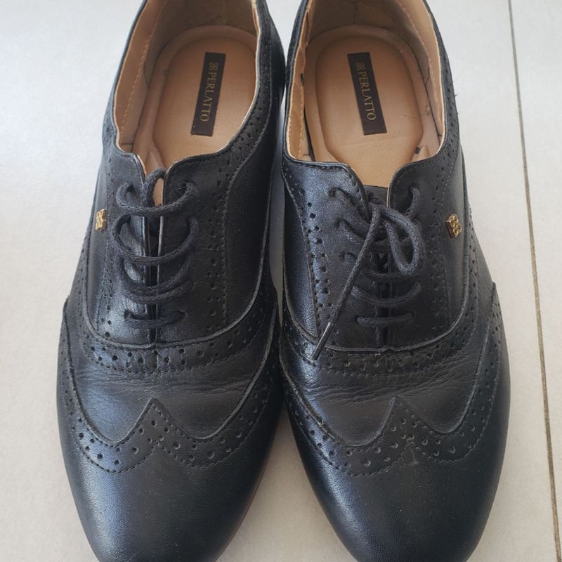 Oxford Preto Perlatto Sapato Feminino Perlatto Usado 74330175 enjoei