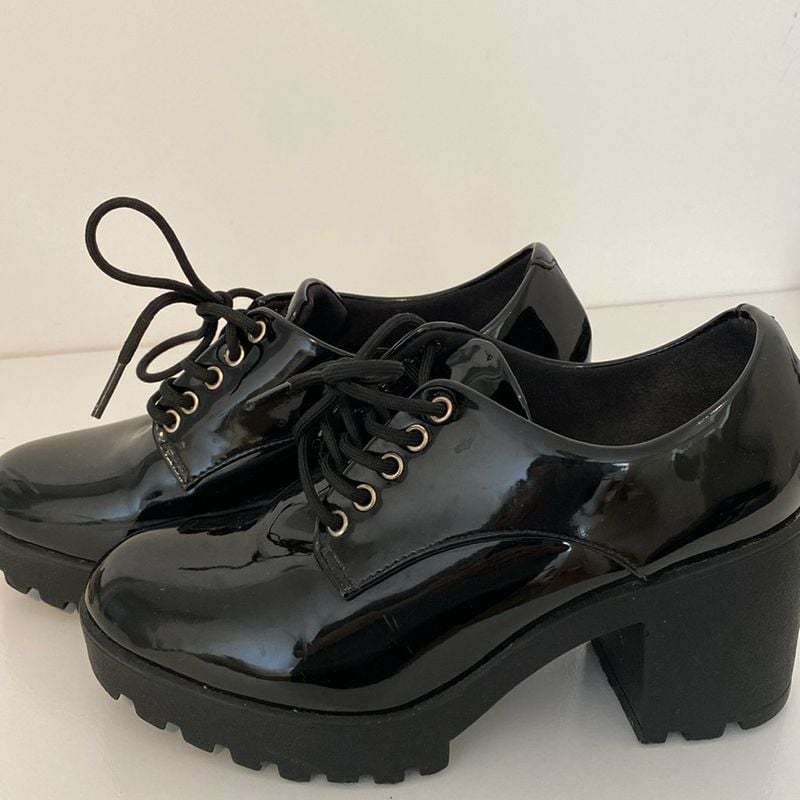Sapatos Vizzano Tratorado Oxford Preto Vizzano Sapato Vizzano