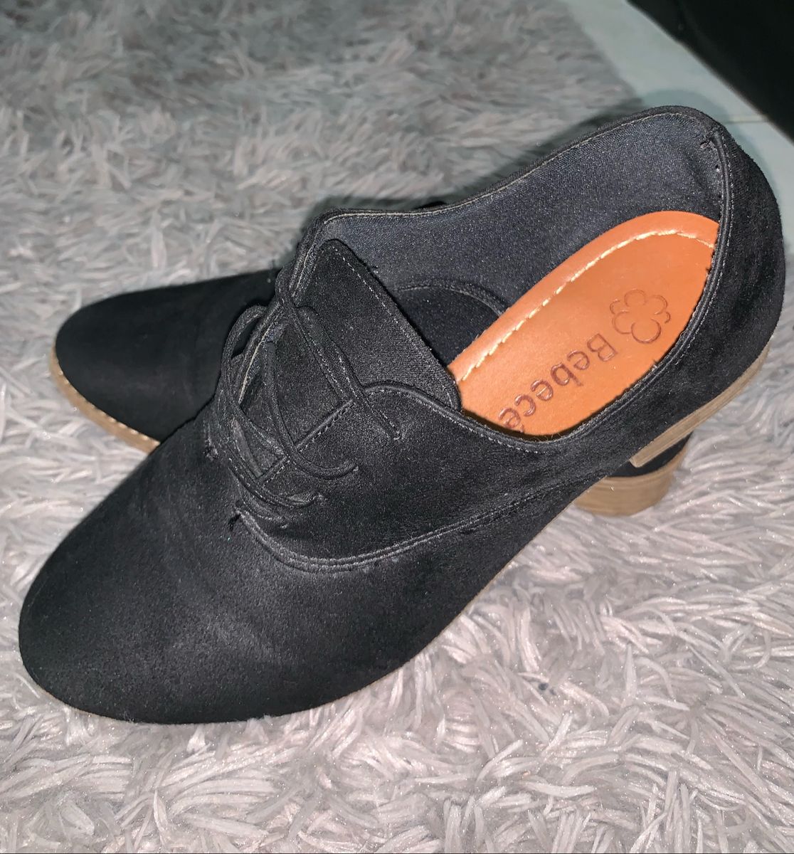 sapato oxford feminino camurça