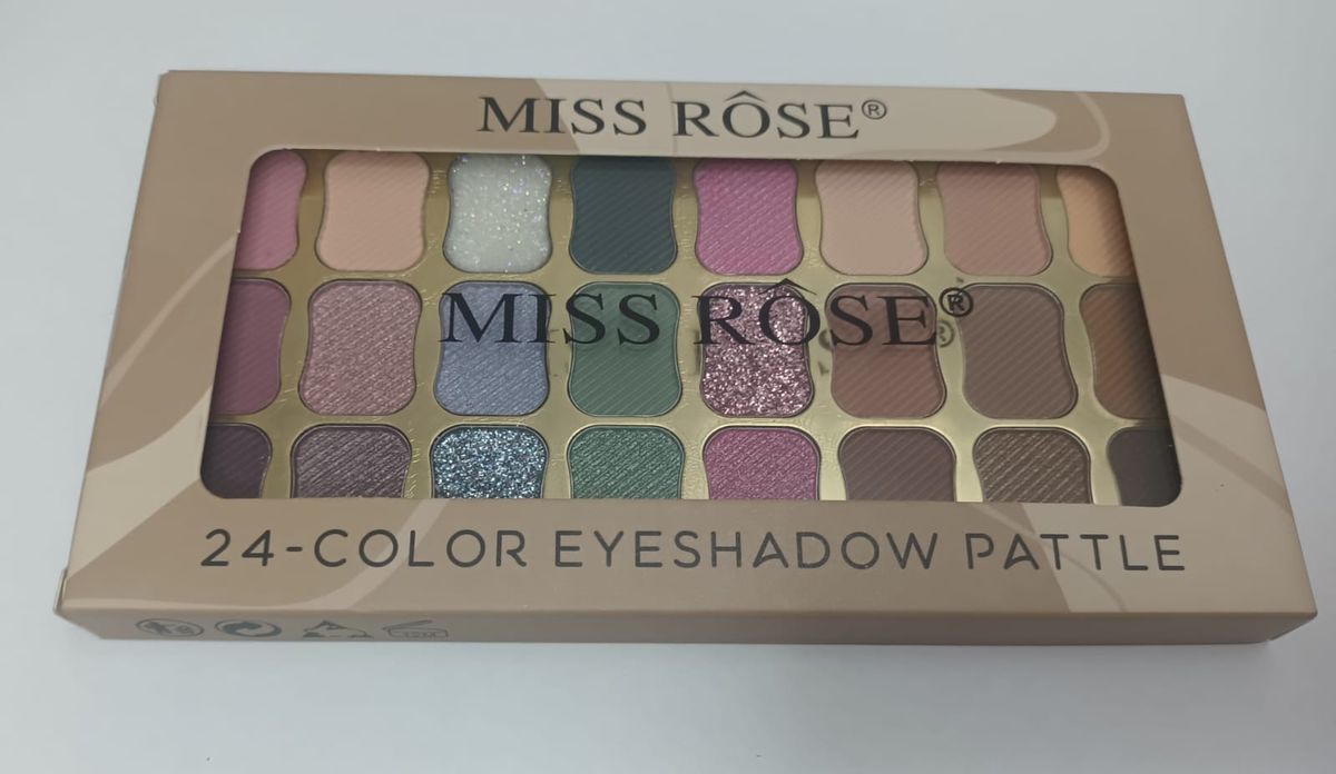 MISS ROSE Desert Dusk 24 Tons Paleta De Sombras Para Os Olhos Conjunto De  Maquiagem Perolado