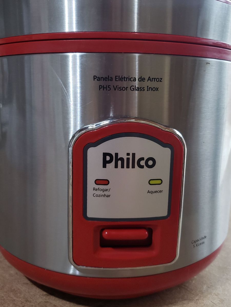 Arrocera eléctrica a vapor Philco PH5 Visor Glass - Blanco 220V
