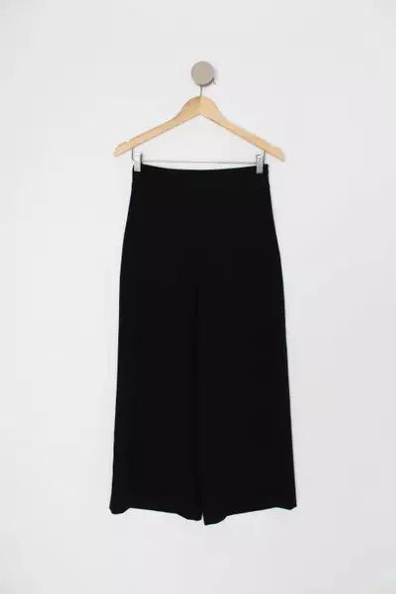 Pantalon Capri Zara Basic - Taille 38 - Marron Satiné - Coupe Slim Stretch - Occasion En Très Bon état