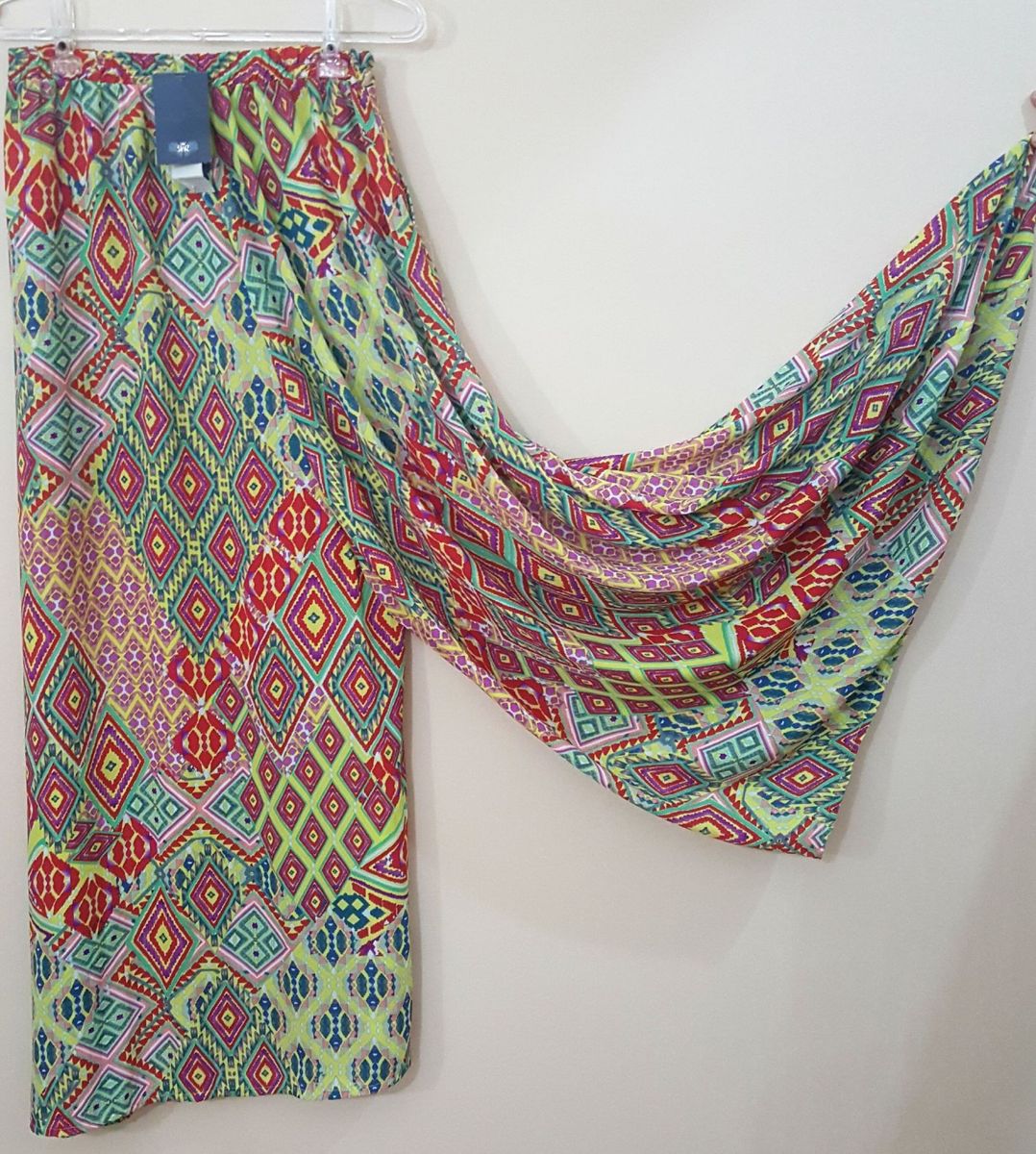 calça pantalona tipo saia