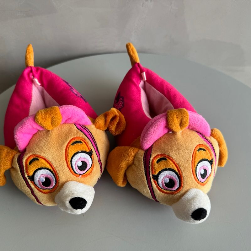 Pantufa Infantil Patrulha Canina Rosa Patrulha Canina Nunca