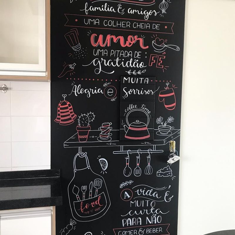 Papel De Parede Adesivo, Chalkboard Na Parede