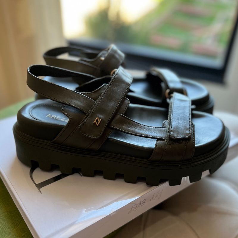 Sandalia Papete Sandalia Tratorada Verde Militar Papete Arezzo