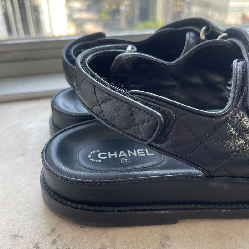 Papete Chanel, Original, Super Novinha, Comprada No Brechó Peguei Bode, Sapato Feminino Chanel Usado 94029895