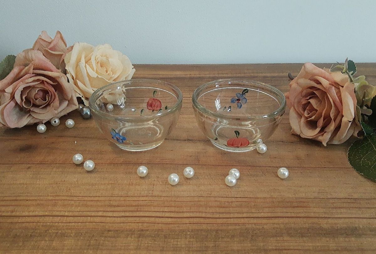 Par de Mini Tigelinha Pirex Pyrex Antigas | Pyrex Vintage Raridade
