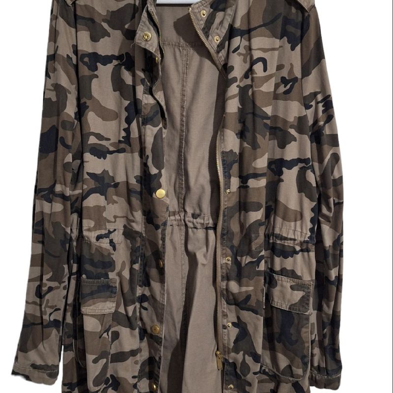 Parka Camuflada Casaco Feminino Renner Blue Steel Usado