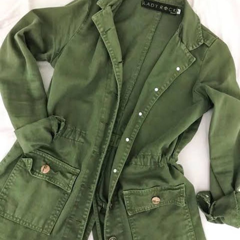 Parka lady rock verde 2024 militar