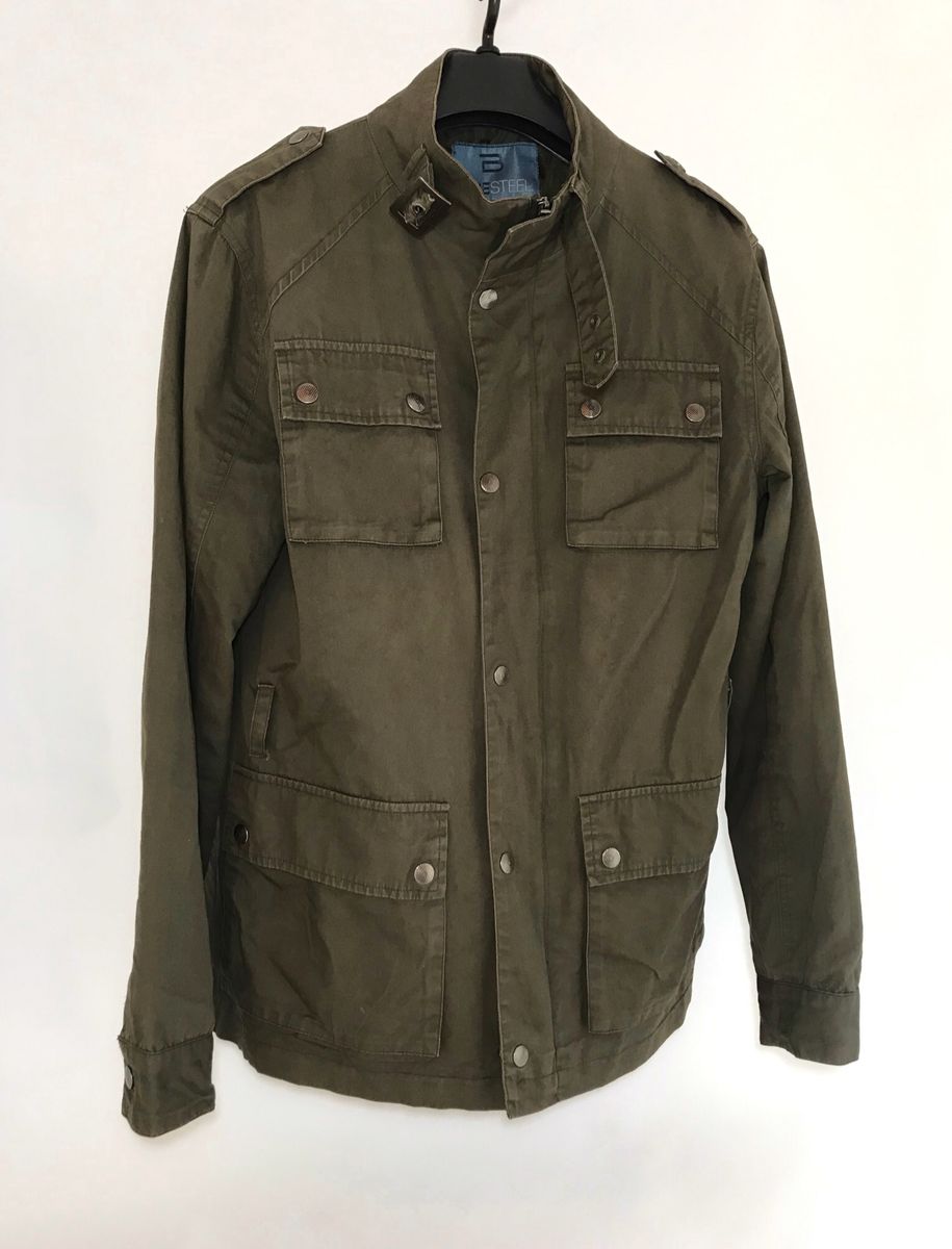 jaqueta verde militar masculina renner