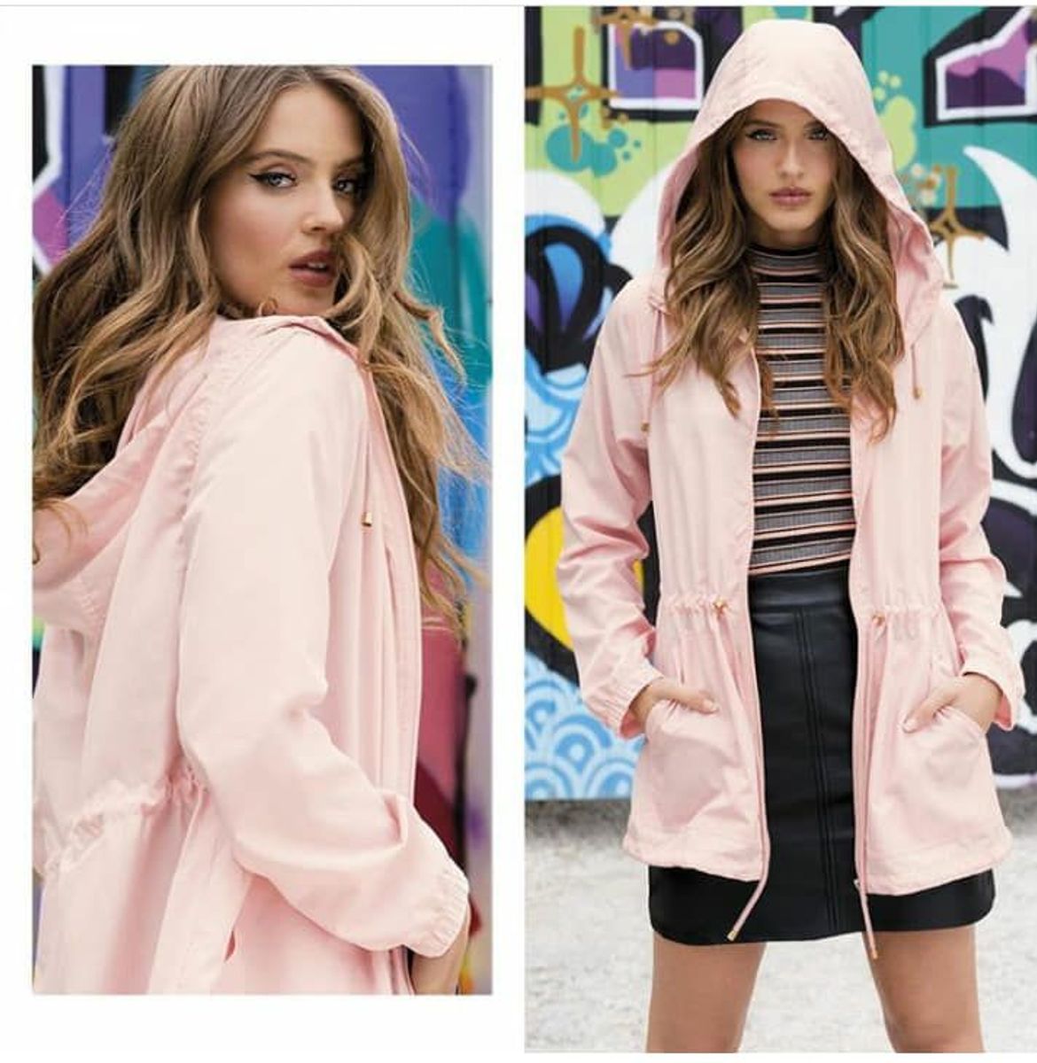 parka corta vento feminina