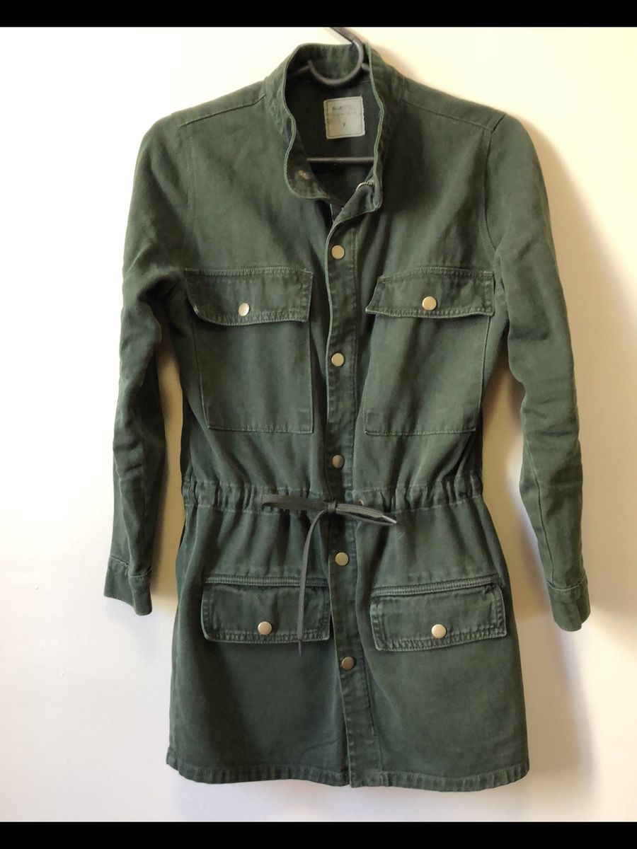 casaco parka verde militar