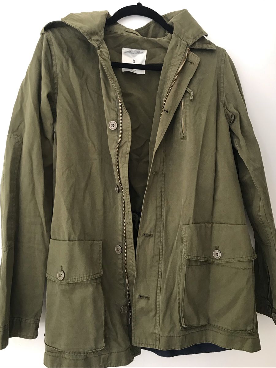 jaqueta verde zara