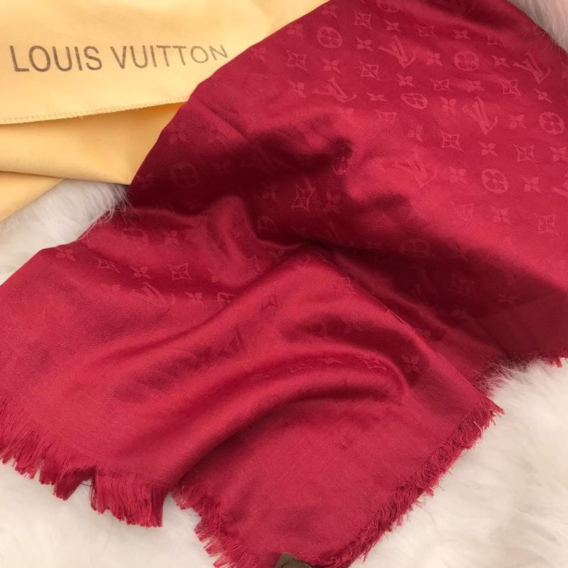 Pashimina Lenço Louis Vuitton com Etiqueta, Lenço Feminino Louis Vuitton  Nunca Usado 87478273