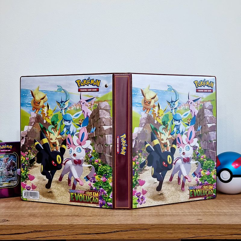 Álbum Pasta Fichário Pokemon Eevee Evoluções Reforçado
