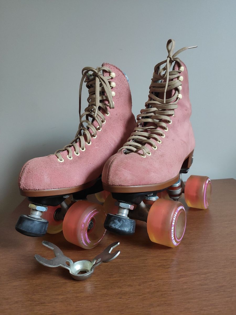 Patins Moxi Roller Skates Original Rosa Retrô Moda Esportiva Feminina